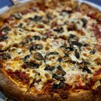 Larger Your Choice - Two Toppings Pizza - (18 Inches) · Add two of your favorite toppings to our delicious mozzarella pizza cheese and house made pi...