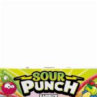 Sour Punch (Rainbow Straws) · Each pack has crowd favorites –-Strawberry, Apple, Blue Raspberry & Lemon.