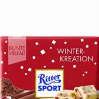 Bunte Vielfalt Ritter Sport Weiss & Crisp Chocolate Bar · White chocolate with cinnamon crisp pieces.