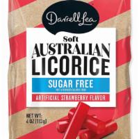 Darrell Lea Soft Australian Licorice Sugar Free Strawberry Flavor · Soft and chewy sugar-free strawberry licorice.