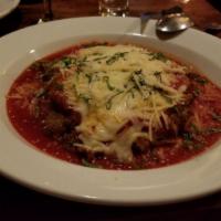 Parmigiana · Hand-breaded and layered with Mozzarella cheese and San Marzano tomato sauce.