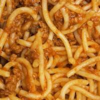 Fettuccine With Mushroom & Meat Sauce · Fettuccine noodles with sautéed mushrooms and Roma meat sauce
