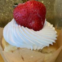 Strawberry Shortcake Cupcakes · Vanilla cake filled with our fresh Strawberries and whipped icing