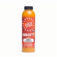 Jp Immunity Cold Pressed Juice (16.4 Oz) · A hydrating immune booster! Organic Ginger, Turmeric, Cayenne, Lemon, Black Pepper, Maple, F...