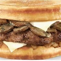 Mushroom Patty Melt · Hamburger patty, choice of cheese, grilled onions, sauteed mushrooms on choice of bread with...