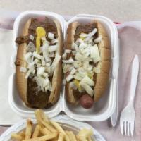 Hot Dog · Plain hot dog in a bun.