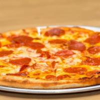 Medium Gluten-Free Pizza · Pizza sauce, mozzarella, 2 toppings, extra charge for steak and chicken steak.