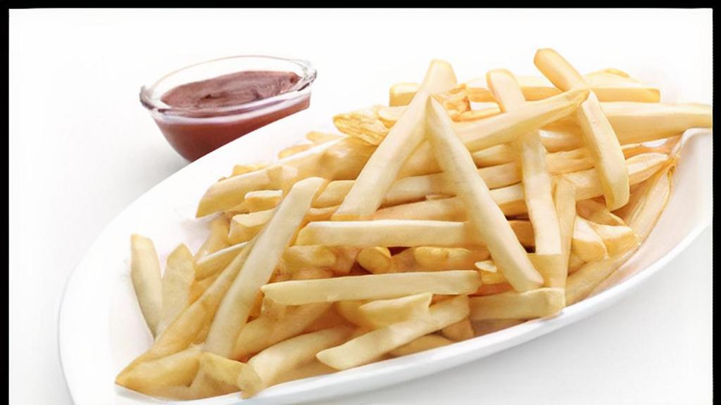French Fries · Thin strips deep fried potatoes seasoned with salt and pepper.