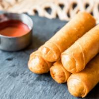 Egg Rolls (5 Pcs) · Deep-fried marinated minced chicken, vermicelli, cabbage, carrot, onion, and seasoning sauce...