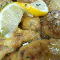 Artichoke Francaise · Artichoke hearts sauteed in a francaise lemon sauce