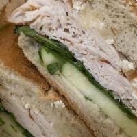 P7-Turkey And Brie · TURKEY, BRIE, SLICED GREEN APPLES, BABY ARUGULA, AND HONEY MUSTARD
