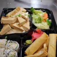 Bento    Tofu · Bento Box Featuring Your Choice of Hibachi, Served with Mix Vegetable, Rice or Noodles, Plus...