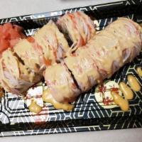 Happy Roll · Shrimp tempura rol & spicy crab meat. 8PCS.
Spicy Mayo on the Top!!!!!