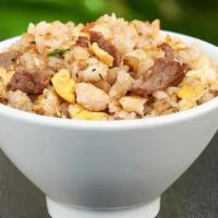 Hibachi Beef* Rice 12 Oz. · The original Benihana classic. Grilled beef, rice, egg and chopped vegetables.