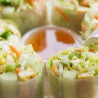Summer Rolls · Vegetarian. Hand-rolled soft rice paper stuffed with fresh iceberg lettuce, tofu, cucumber, ...
