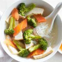 Soup Chay - Vegetable Soup · Glass noodles, mixed vegetables, and tofu in clear chicken broth (vegetable broth available)...