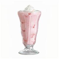 Strawberry Milk Shake · Made with premium ice cream and topped with whipped cream.