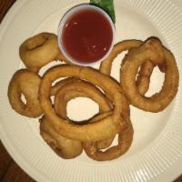Onion Rings · Basket of Onion Rings. Served with Ketchup.