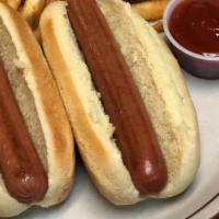 Nathan Hot Dogs · Two all beef Nathans Hot Dogs. Served with potato chips.