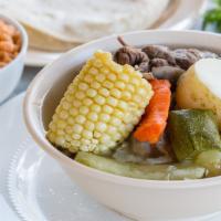 Caldo De Res · Beef Soup with cabbage, rice, potatoes, & carrots