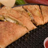 Calzone Build With Your Toppings · It comes with sauce and cheese, add more toppings. 
One size only (large), with the toppings...