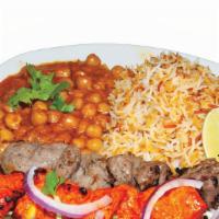 Combo Kebab 1 · Combination of Chicken Breast and lamb kebab one skewer of each.