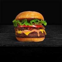 Get Classy Burger · Topped with American Cheese, Crisp Lettuce, Tomato and Ruby's Burger Sauce.