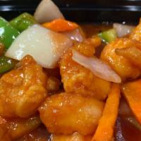 Sweet & Sour Shrimp · Served with side of  steamed rice