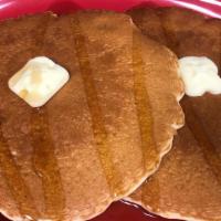 Pancakes · 2 Pancakes, 2 Eggs & 2 slices of bacon.