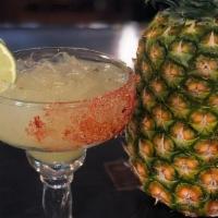 Spicy Pina Margarita · El Jimador Reposado Tequila, Fresh Squeezed Lime Juice, House Made Pineapple Serrano Agave, ...