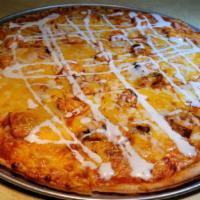 Buffalo Chicken  Pizza (12 Inch) · Chicken with Buffalo sauce, cheese, ranch and jalapeños