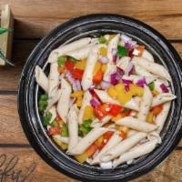 Pasta Salad 6 Oz. · Penne Pasta with diced onion, green and red peppers in Italian dressing.