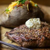 Backyard’S (8 Oz) Sirloin · Mashed potatoes, vegetables and choice of house or caesar salad.

Consuming raw or under-coo...
