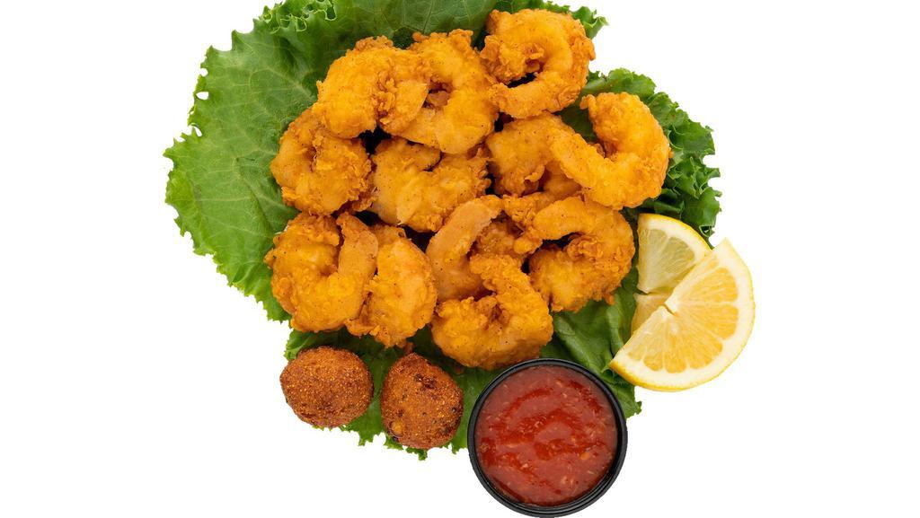 Shrimp Basket · Grilled shrimp tossed in Cajun seasoning or hand-breaded shrimp fried golden and served with hush puppies and your choice of cocktail or tarter sauce