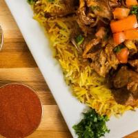 Haneeth · Slow-roasted lamb featuring balqees special seasoning, served with rice and yemeni salad & d...