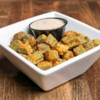 Fried Okra · A southern favorite.  Fresh okra, cut, tossed in a cajun seasoning, breaded and fried to tas...
