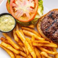 Homestyle Burger · Large burger seasoned with cajun seasoning. Served with french fries.