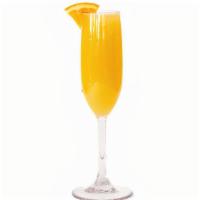 Top-Shelf Mimosa · bubbles, Patron Citronge orange liqueur, vodka, OJ
