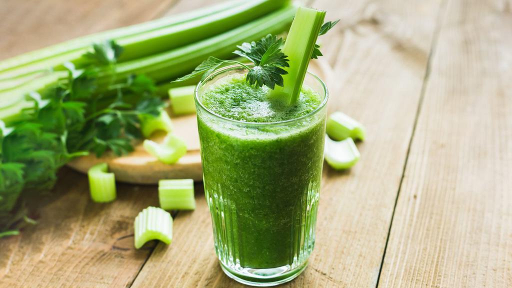 Celery Juice · Freshly pressed celery juice.