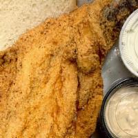 Bone Fish Sandwich · 1 whole croaker fried and your choice of 2 pieces of white or wheat bread.