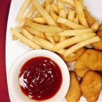 Chicken Nuggets · 8 pcs chicken nuggets with French fries or fried rice.