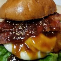 Hawaiian Burger · 5.5 oz patty / pineapple / bacon / provolone cheese / club sauce (House made)