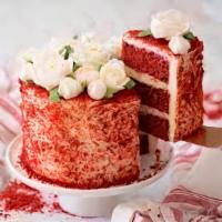 Red Velvet · Moist and decadent red velvet cake with cream cheese icing