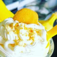 Banana Pudding · Eight ounce serving of creamy banana pudding with vanilla wafers, whipped cream, and our sig...