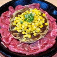 Blk Pepper Steak Noodles · Sliced Sirloin steak, served with spicy black pepper sauce, spaghetti and topped with butter...