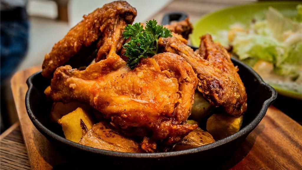 Fried Chicken Wings With Mexican Rice · 