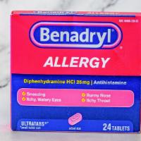 Benadryl Allergy Ultra (24) · 25mg Tablets.