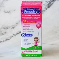 Benadryl Children'S Liquid Dye-Free Bubblegum · 4 oz.