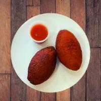 Alcapurria · Puerto Rican meat stuffed fritter.