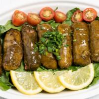 Leaves Grape (Yalanji) · Grape leaves stuffed with rice, spices and olive oil.